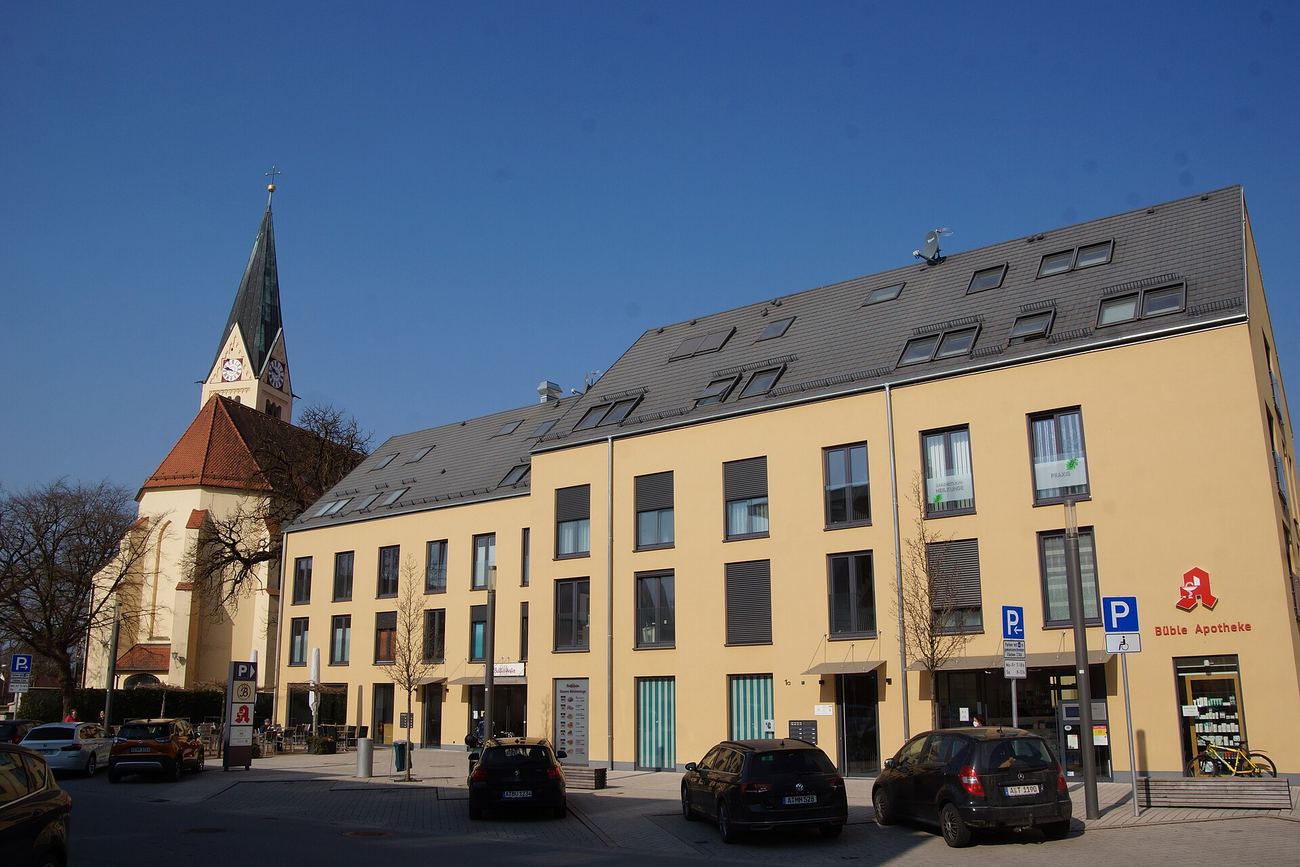 Straßenzug im Zentrum von Bobingen