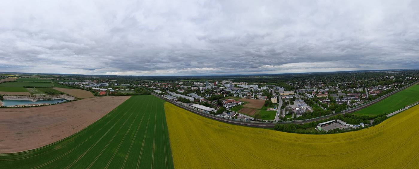 Panorama-Luftbild von Haar