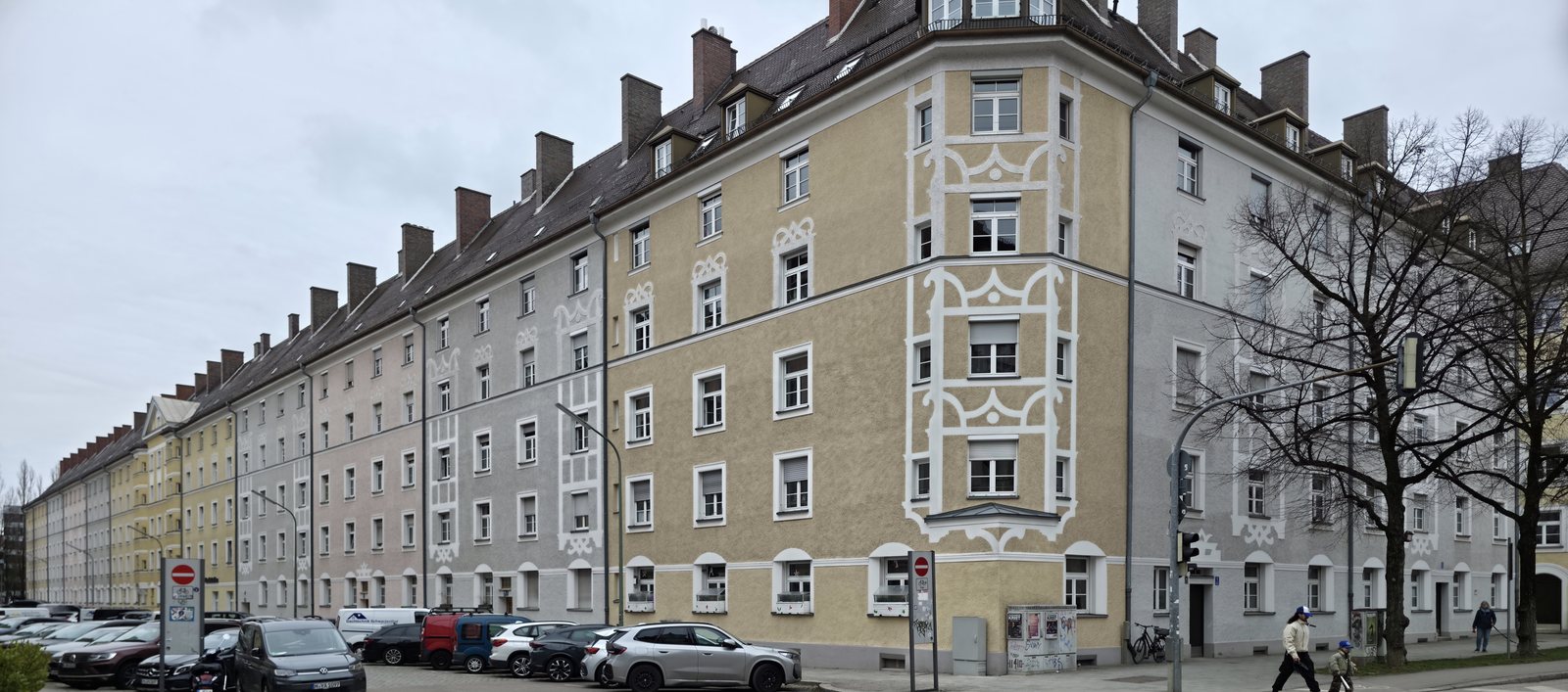 Wohnanlage mit Eckhaus in der Münchner Au